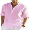 Men's T-Shirts and Casual Cotton Linen Long Sleeve Shirts - Stylish Comfort