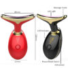 EMS Thermal Neck Lifting and Tightening Massager: Microcurrent Wrinkle Remover and LED Photon Face Beauty Device