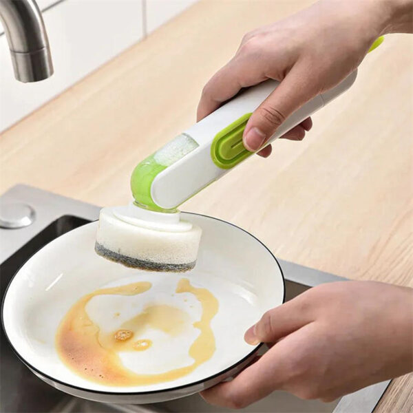 Multi-Functional Long-Handle Liquid-Filled Kitchen Brush: Effortless Cleaning Companion