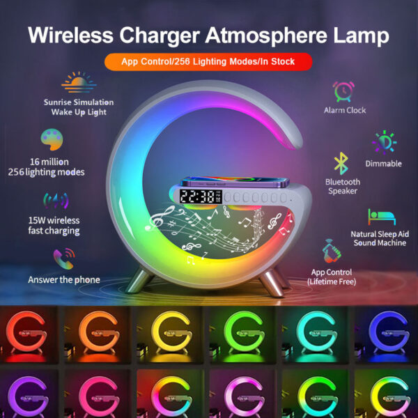 Wireless Power and Sound: LED Lamp Bluetooth Speaker Charger