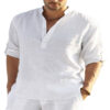 Men's T-Shirts and Casual Cotton Linen Long Sleeve Shirts - Stylish Comfort