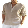 Men's T-Shirts and Casual Cotton Linen Long Sleeve Shirts - Stylish Comfort