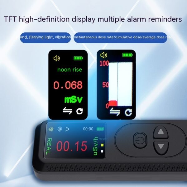 Nuclear Radiation Detector: Geiger Counter with TFT Color Display and Sound Alarm