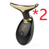 EMS Thermal Neck Lifting and Tightening Massager: Microcurrent Wrinkle Remover and LED Photon Face Beauty Device