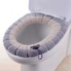 Winter Toilet Seat Cover Mat with Handle | Warm and Washable