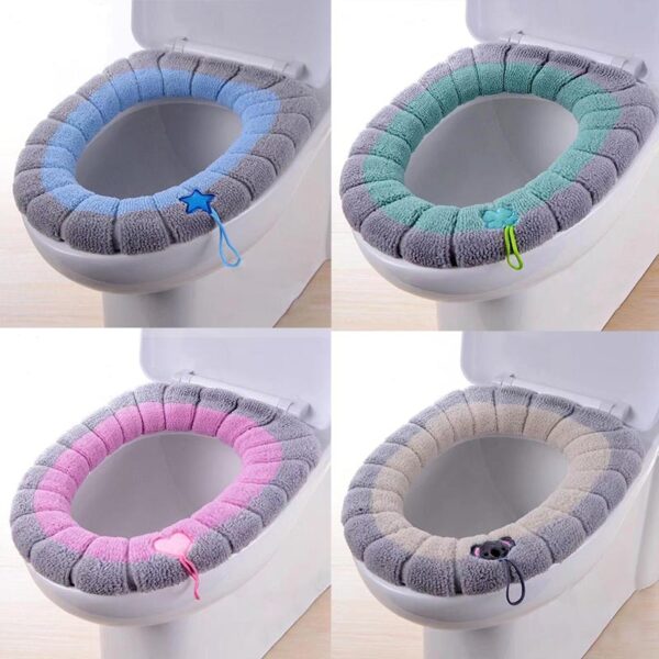 Winter Toilet Seat Cover Mat with Handle