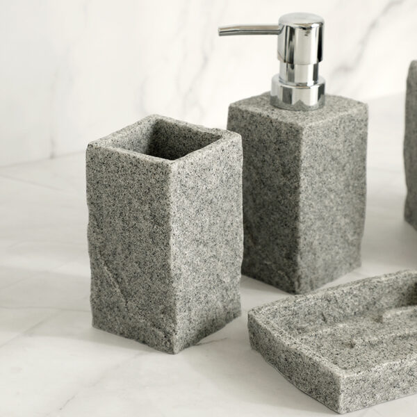 Imitation Granite Resin Bathroom Accessories Set: Stylish and Functional