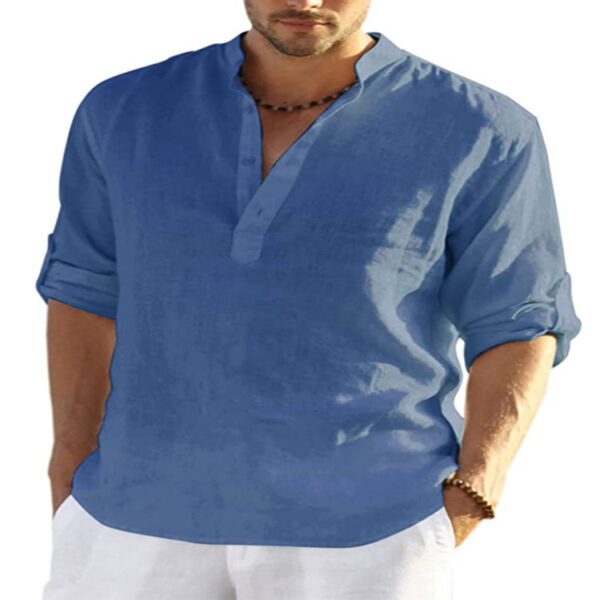 Men's T-Shirts and Casual Cotton Linen Long Sleeve Shirts - Stylish Comfort