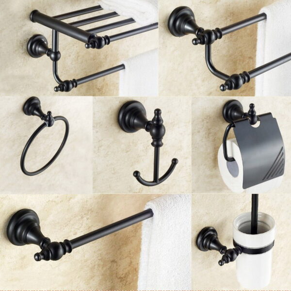 Oil Rubbed Bronze Bathroom Hardware Set