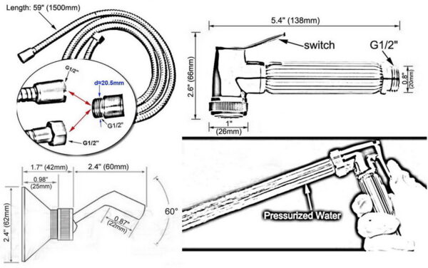 Upgrade Your Toilet Hygiene with Our Oil Rubbed Bronze Bidet Sprayer Set 22