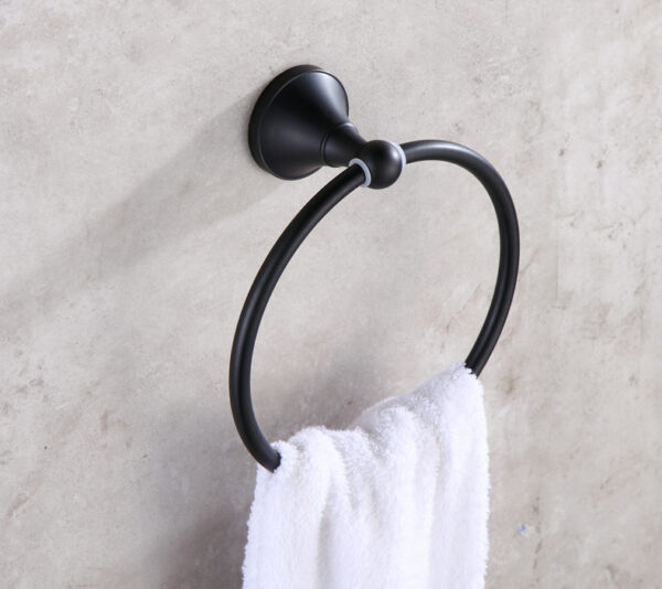 Black Oil Rubbed Bronze Bathroom Accessories Set | Bath Hardware Towel Bar, Soap Dish, Toilet Paper Holder, Robe Hook - mm003