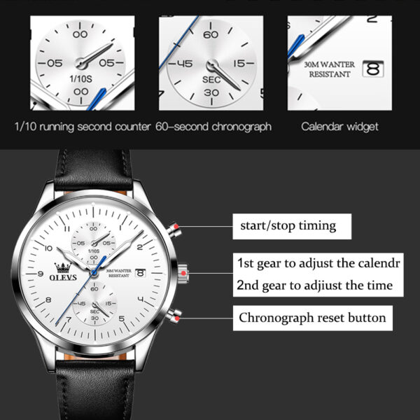 OLEVS Men's Quartz Watch - Luxury Business Elegance