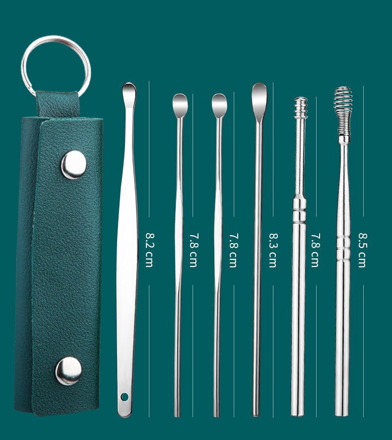 6-Piece Stainless Steel Ear Cleaning Tool Set