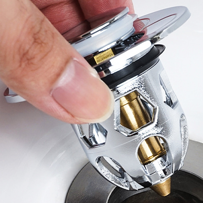 Stainless Steel Sink Drain Stopper - Pop-Up Bounce Core Filter