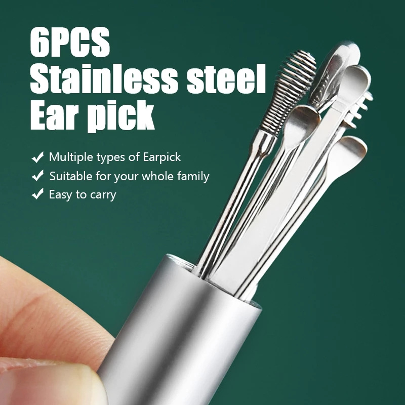 6-Piece Stainless Steel Ear Cleaning Tool Set