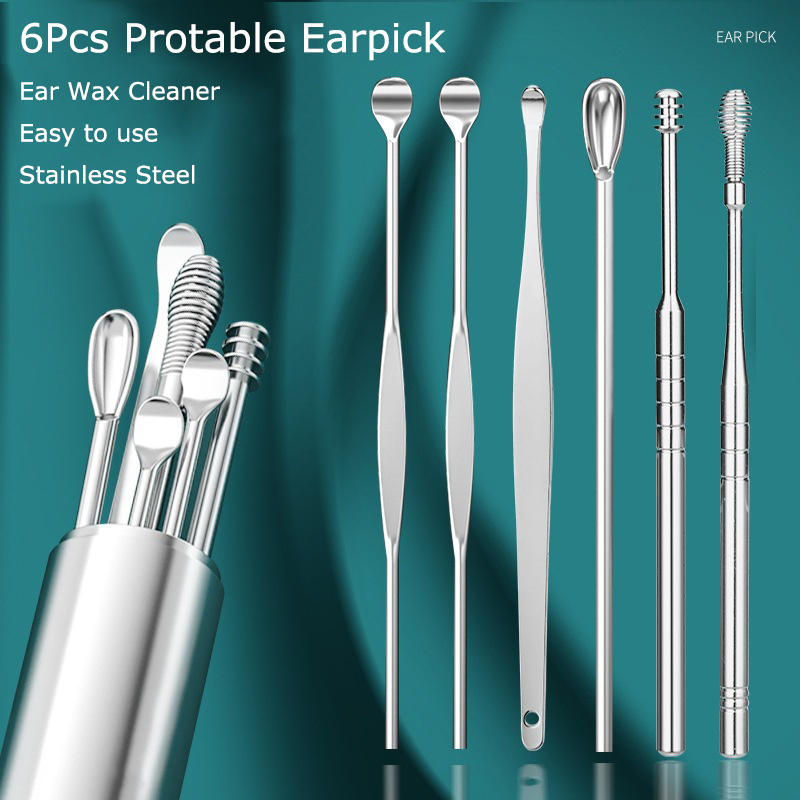 6-Piece Stainless Steel Ear Cleaning Tool Set