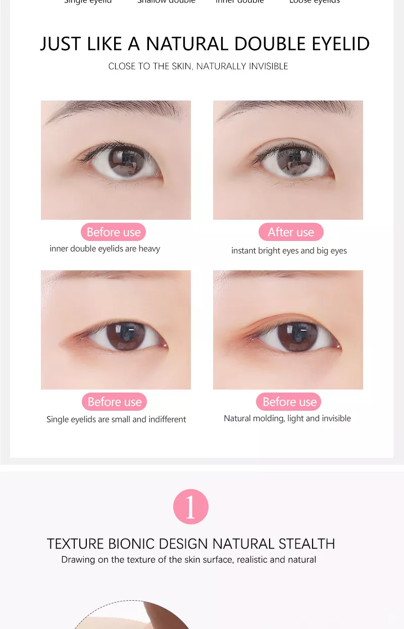 Double Fold Eyelid Tape Stickers - S/L Makeup Adhesive Strips