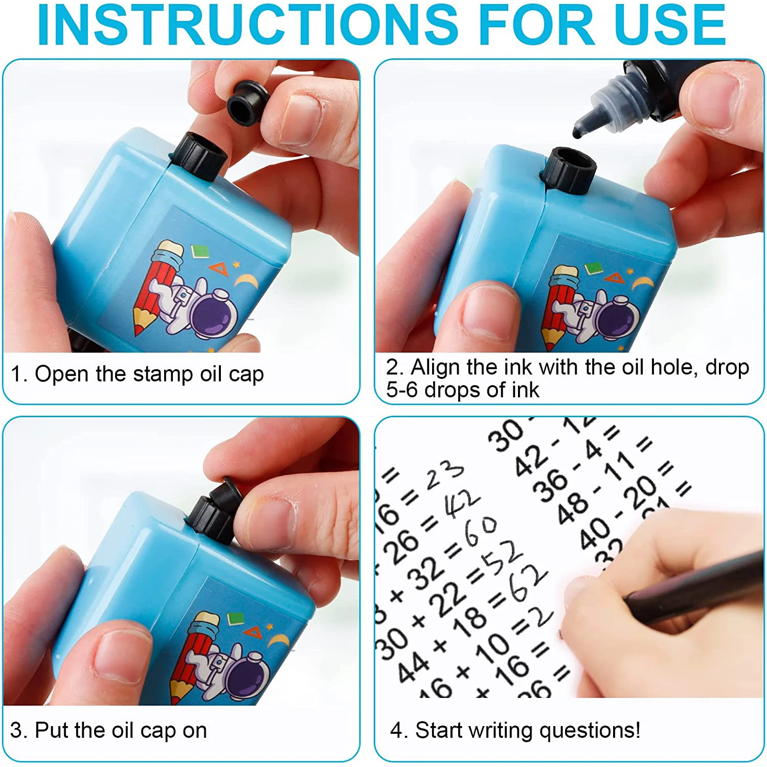 Digital Teaching Math Stamp - Multiply, Divide, Add, Subtract