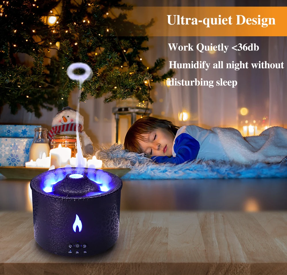 Volcano Flame Ultrasonic Aroma Diffuser - Home Room Fragrance