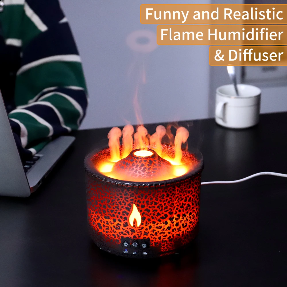 Volcano Flame Ultrasonic Aroma Diffuser - Home Room Fragrance