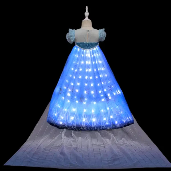 Frozen Princess Elsa LED Dress - Girls' Cosplay Party Costume