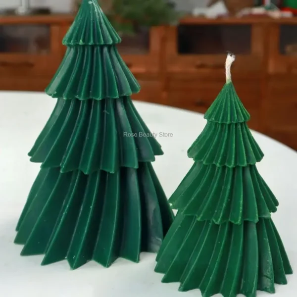 Create 3D Christmas Tree Candles with Our Mold Kit