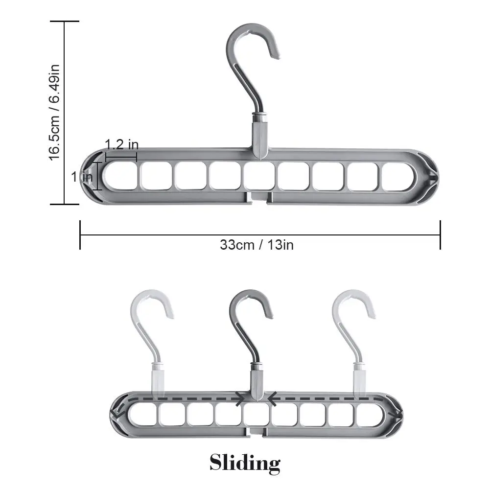 Transform Your Closet with Our 9-Hole Hanger Organizer – Maximize Space and Style!